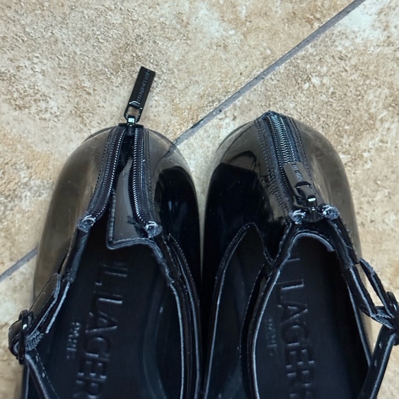 KARL LAGERFELD PARIS Zyvia Ankle Strap Flat | size 8.5 - Picture 3 of 6